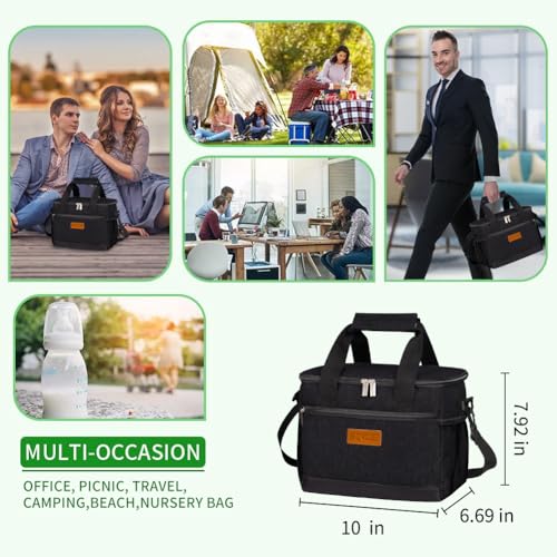 Insulated Lunch Bag (Black / Medium)