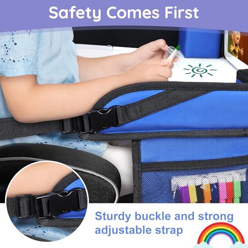 Kids Lap Desk Tray for Road Trip Activities (Blue-1PCS)