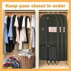 Travel Garment Suit Bag 43" for Hanging Clothes Storage for Men Suits Shirt (43" 2PK)