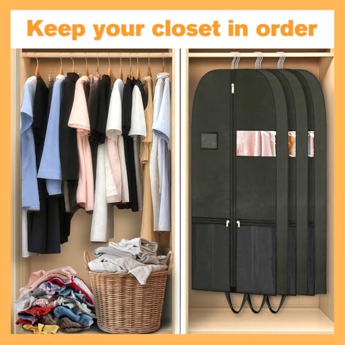 Travel Garment Suit Bag 43" for Hanging Clothes Storage for Men Suits Shirt (43" 1PK)