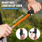 Hiking Poles Collapsible (Orange（110-130cm）)