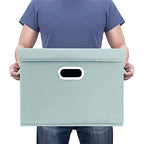 Large Storage Bins with Lids (3-Pack Large / Auqa Spring)