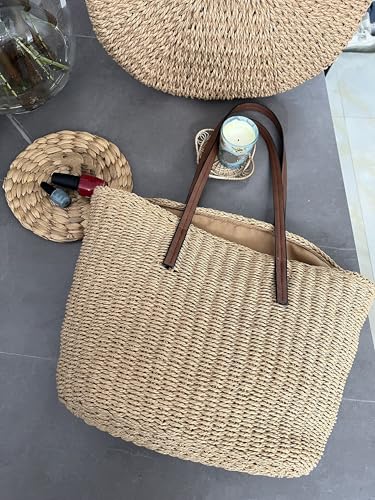 Straw Bags For Women (Khaki)