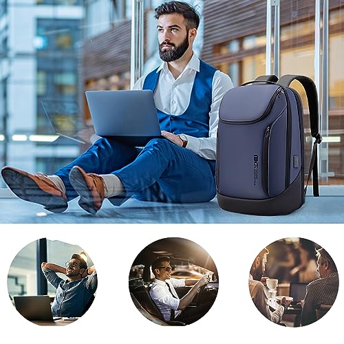 Business Smart Backpack Waterproof fit 15.6 Inch Laptop Backpack with USB Charging Port (Large / Blue)