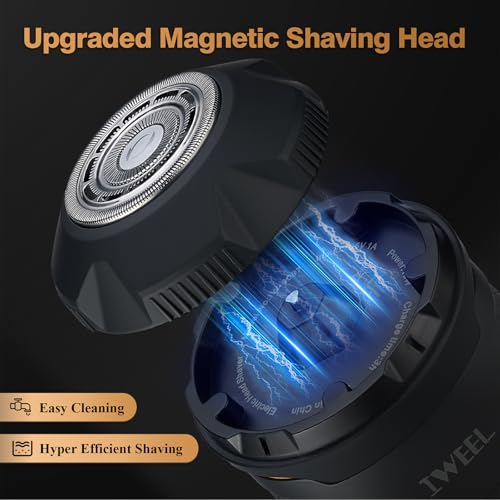 Magnetic Electric Head Shavers for Bald Men (Matte Black)