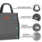 Lunch Bags for Women Insulated Reusable Lunch Tote with Internal Pocket (Charcoal Grey / 2 pack)