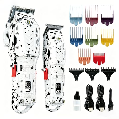 Professional Hair Clippers for Men (White Set)