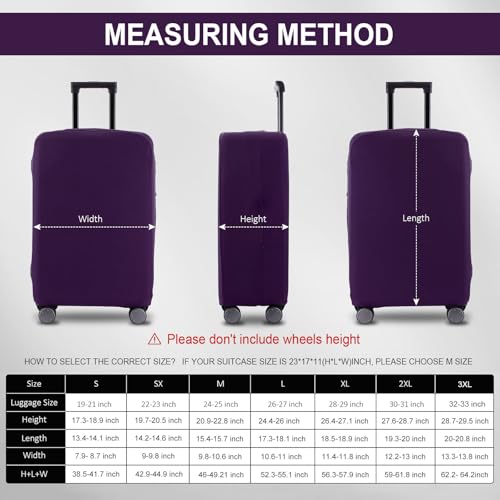Travel Luggage Cover (Purple / 30-31 inch)