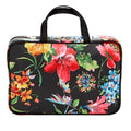 Travel Toiletry Bag with Handles (Black Floral / 1 Count (Pack of 1))