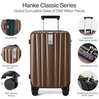 20 Inch Expandable Carry on Luggage 22x14x9 Airline Approved (20 Inch EXT / Brown)