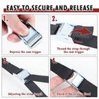 1" x 12 ft Lashing Straps (6 PK / Black)