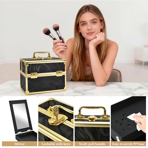 Makeup Train Case (Black Gold ARBS)