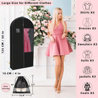 Garment Bags with 4" Gusseted (Black / 50")