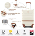 Luggage Sets, Suitcase with Spinner Wheels, PC+ABS Hardshell Travel Luggage Set - Image 4