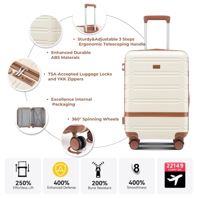 Luggage Sets Suitcase with Spinner Wheels