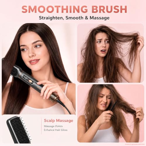 5-in-1 Hair Styler, Air Curler Wrap & Blow Dryer Brush,110–120V Only (Gray Gold)
