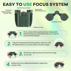 10x25 Binoculars (Military Green)