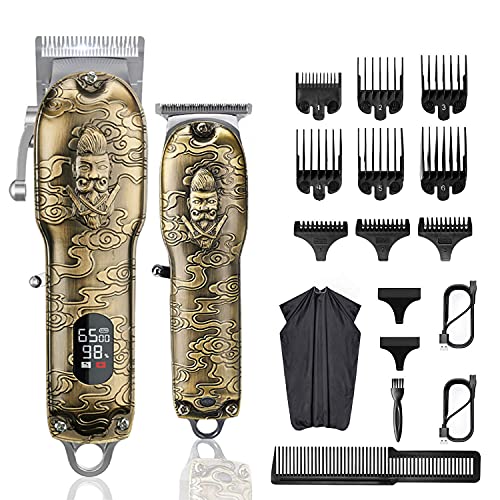 Mens Hair Clippers and Trimmers Set (Bronze)