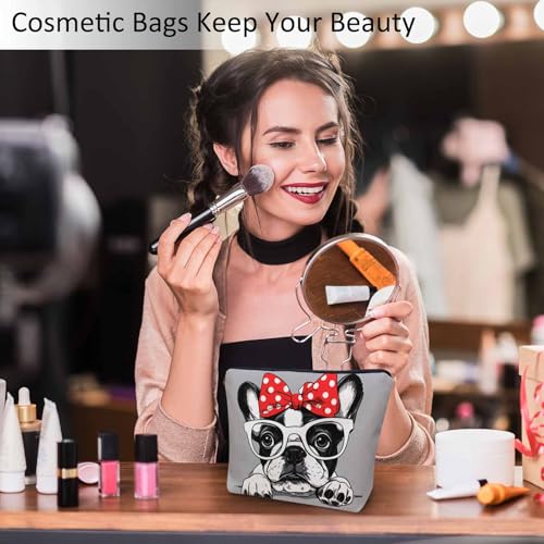 Makeup Bag French Bulldog Makeup Bags For Purse Pouch (9 x 7.1 inch / French Bulldog)