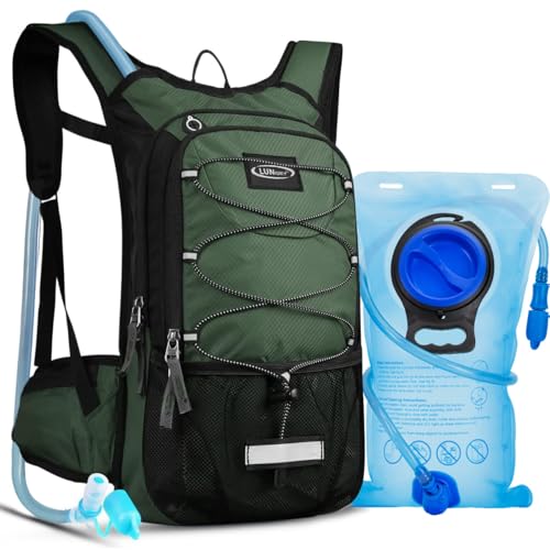Hydration Backpack with 3L Water Bladder (Olive)