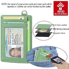 Slim Minimalist Wallet RFID Credit Card Holder for Men (small / Mint Green)