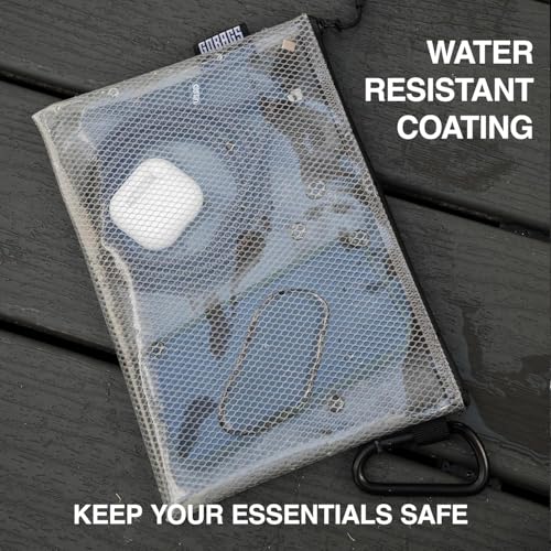 Air Production Medium Clear Zipper Pouch (Black / Medium)