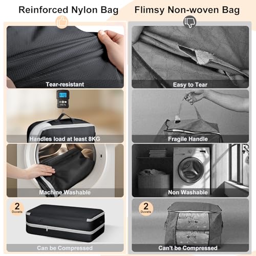 Comforter Storage Bag (4 Packs / Black)