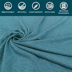 Travel Blanket Airplane Compact Pillow with Bag for Flights (Teal Blue / 65 x 40 inches)