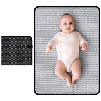 Portable Diaper Changing Pad (Black Geometry (27'' X20''))
