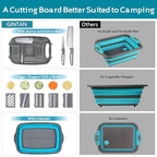 Collapsible Camping Cutting Board (Blue Gray)