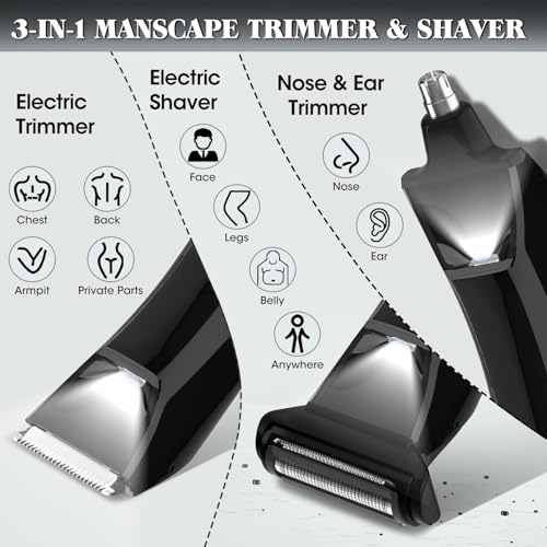 Beard Trimmer for Men Groin & Body Hair Trimmer (Black-805)