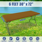 2 Pack Rectangle Spandex Fitted Table Cloth (Dark Brown / 72" x 30" (Rectangular))