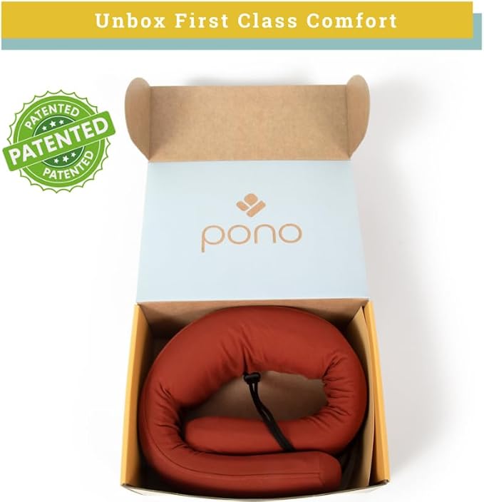 Pono Neck Cradle Travel Pillow: Memory Foam, Ergonomic 360° Adjustable Support - Image 7