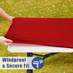 2 Pack Rectangle Spandex Fitted Table Cloth (Red / 96" x 30" (Rectangular))