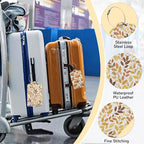 Hello Fall Luggage Tag for Suitcase (Hello Fall Autumn Leaves)