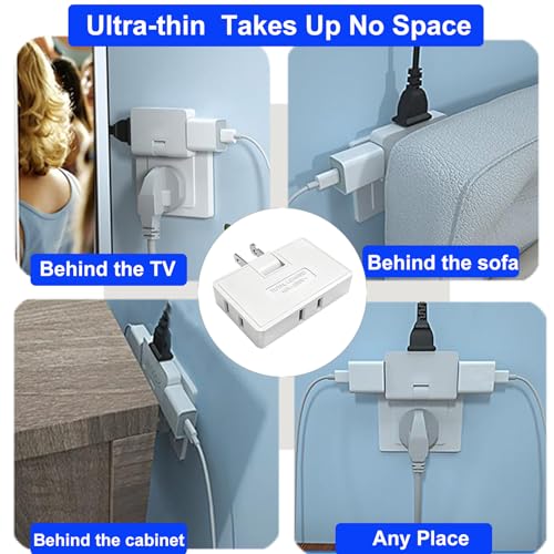 3 Pack Rotating Plug Adapter (2 Prong 3 Pack)