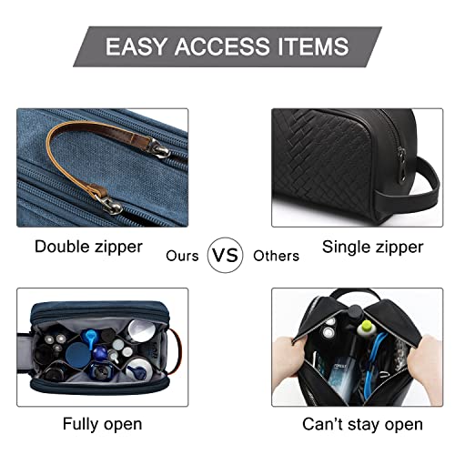 Toiletry Bag for Men (Navy Blue / Large)