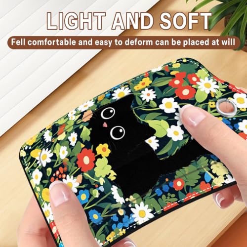 2Pcs Cat Luggage Tags for Suitcase (Funny-cat Floral)