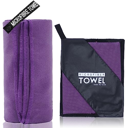Microfiber Travel Towel (Purple / S:16"×32")