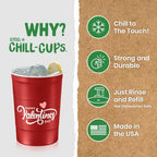 16 oz. Reusable Party Cups (Valentine Red / 12 Count)