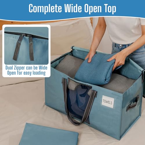 Moving Bags Wide Open Top (Shiny Light Blue / 4 Pack)