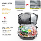 Dual Compartment Cooler Backpack Insulated 16Cans Lunch Box Backpack (8901-gray / 16 Cans)