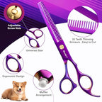 Professional Dog Grooming Scissors Set (Purple)