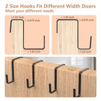 2 Pack Large Over The Door Shoe Organizer (2 Pack 24-Pockets Black)