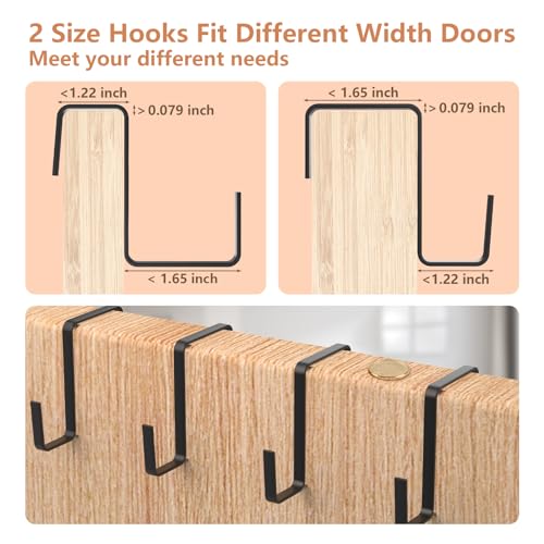 2 Pack Large Over The Door Shoe Organizer (2 Pack 24-Pockets Black)