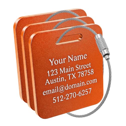 Custom Metal Luggage Tags (Orange / Metal Tags (Professional & Unbreakable))