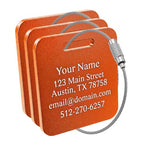 Custom Metal Luggage Tags (Orange / Metal Tags (Professional & Unbreakable))