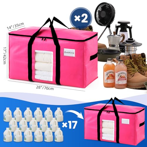 2 Pack Pink Extra Large Moving Bags (Pink / 2 Large)