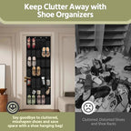 35 Pocket Over the Door Shoe Organizer (Black)