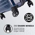 Rails Expandable Hardside Upright Suitcase with 360° Spinner Wheels (Navy / 3-Piece Set)